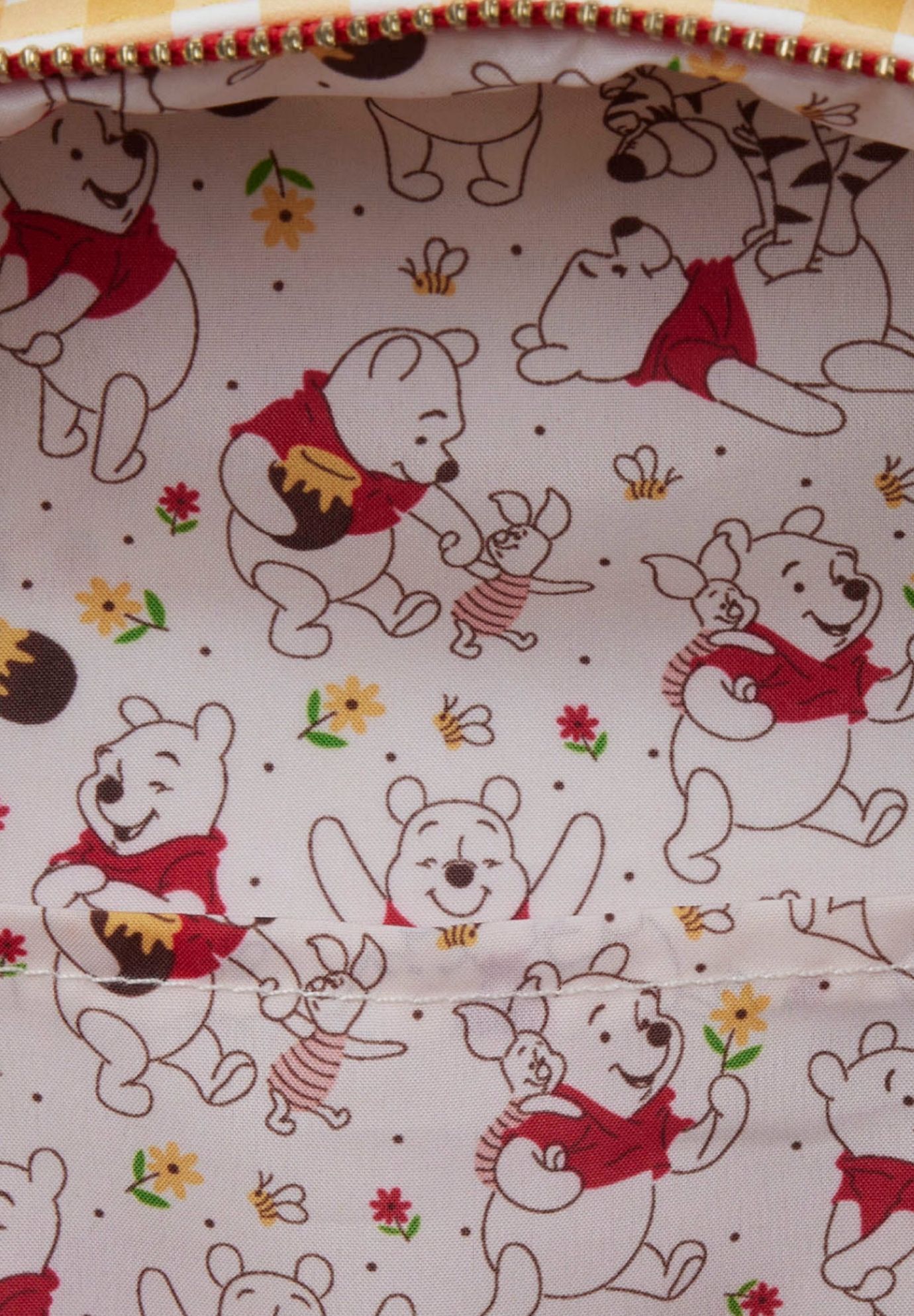 Loungefly x Disney Winnie The Pooh Mini Backpack Handbag Gingham Honey Bees, YELLOW, alternate image number 2