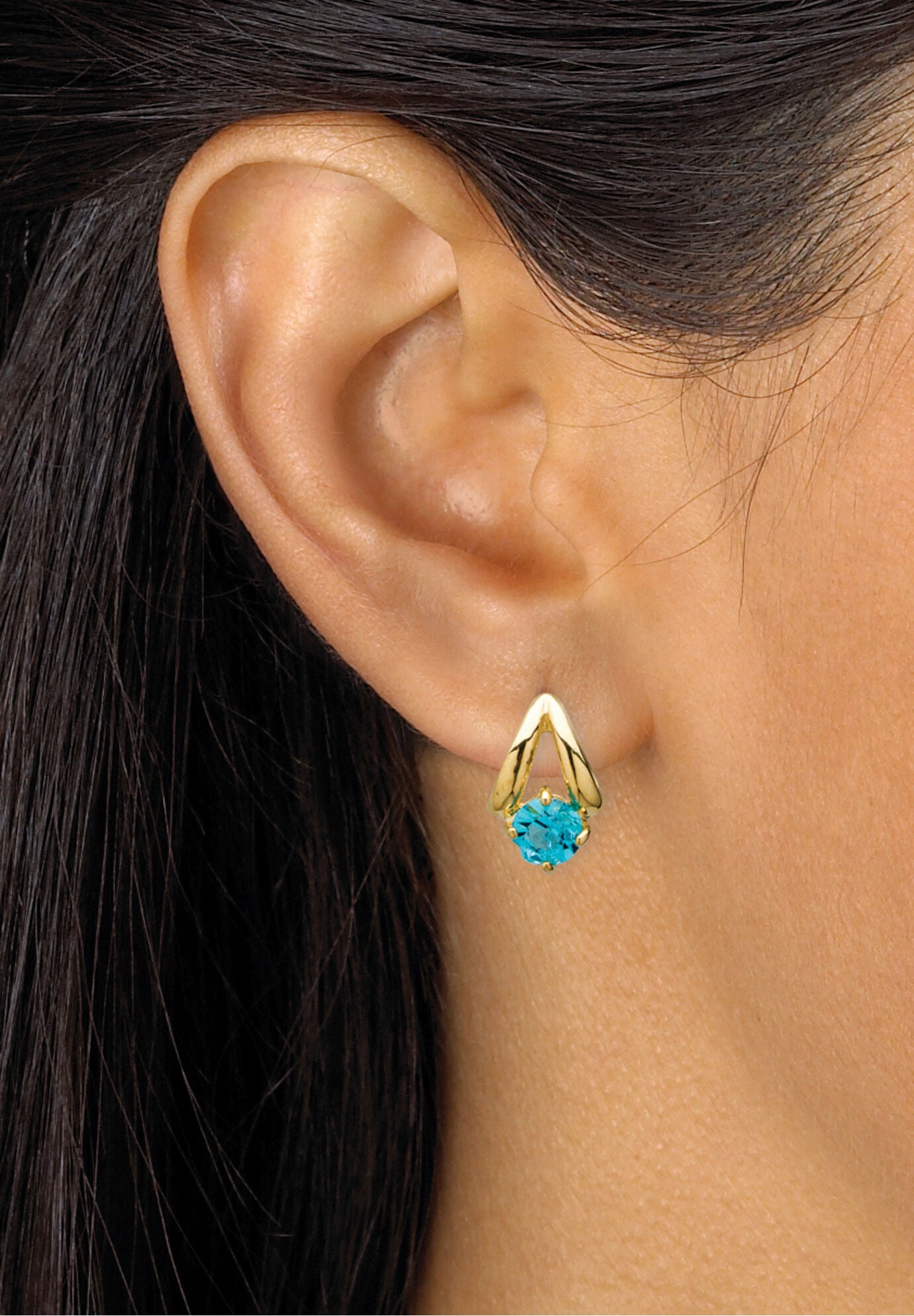 Simulated Birthstone Solitaire Pendant and Earring Set with FREE Gift in Goldtone, Boxed, , alternate image number 3