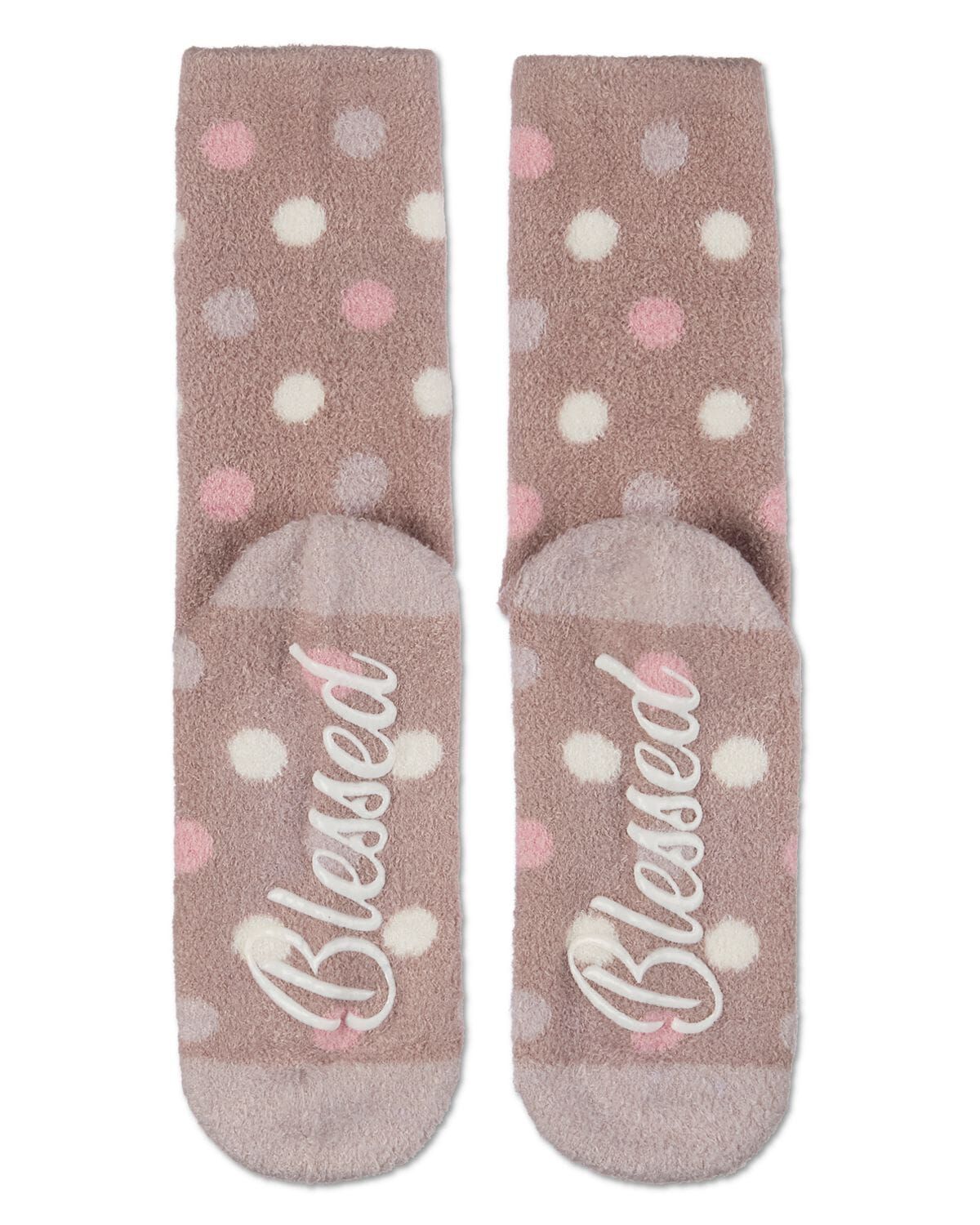 Women's Blessed Aloe Infused Crew Socks, MAUVE, alternate image number 3