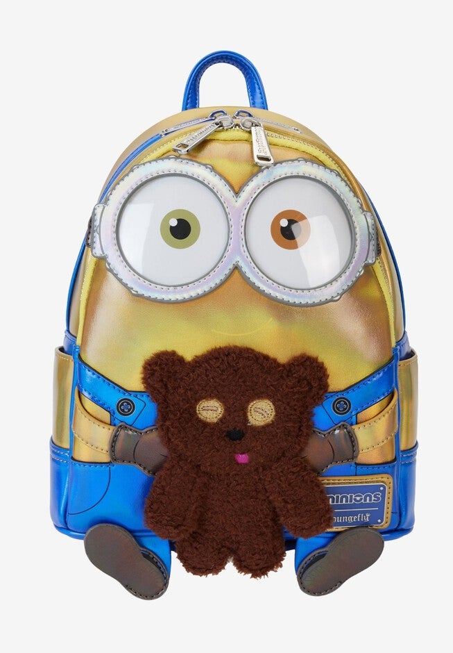 Loungefly X Despicable Me Mini Backpack Handbag Iridescent Minion Bob Cosplay, YELLOW, hi-res image number 0