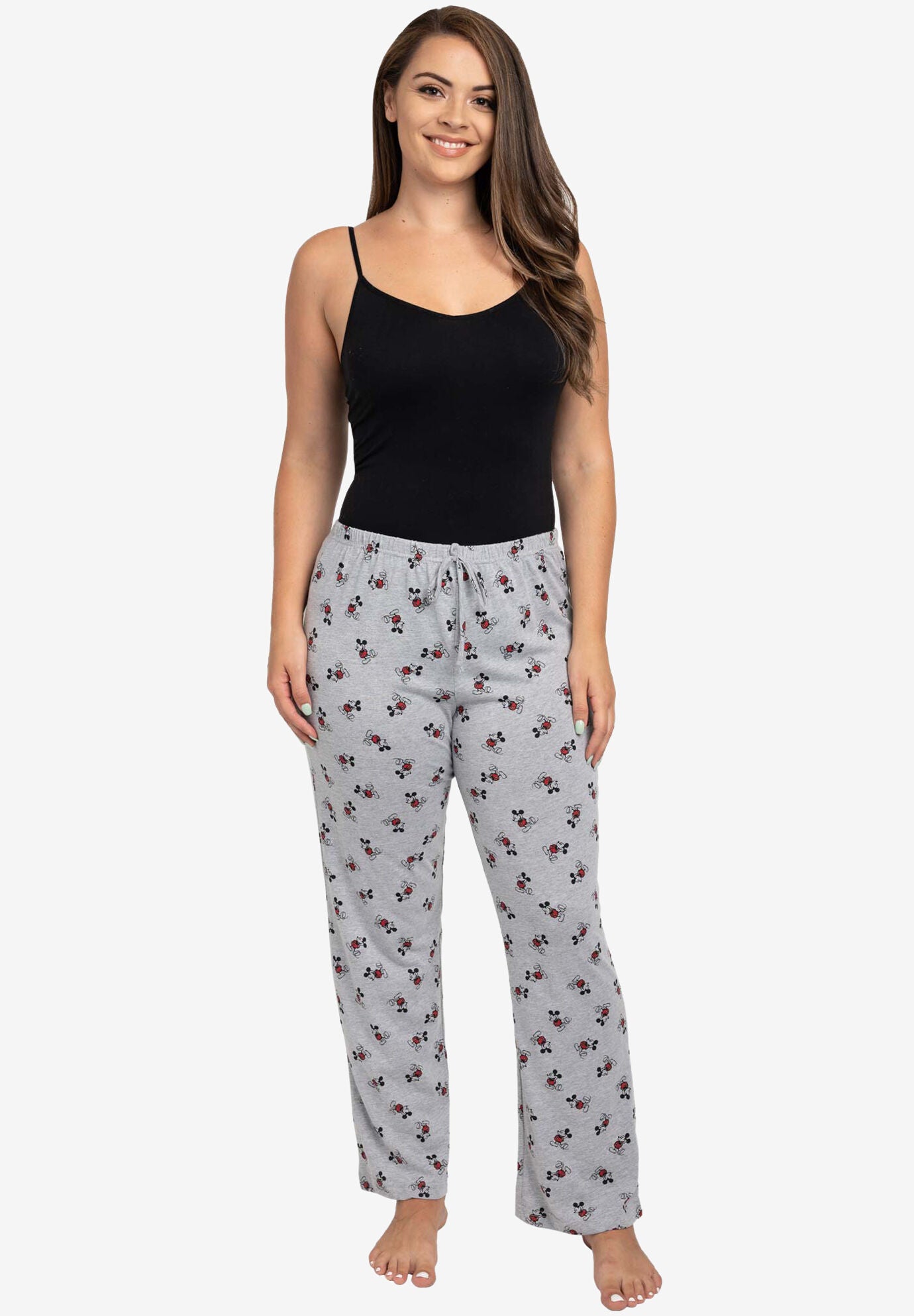 Disney Mickey Mouse All-Over Print Lounge Pants Wear Gray, GRAY, hi-res image number 0