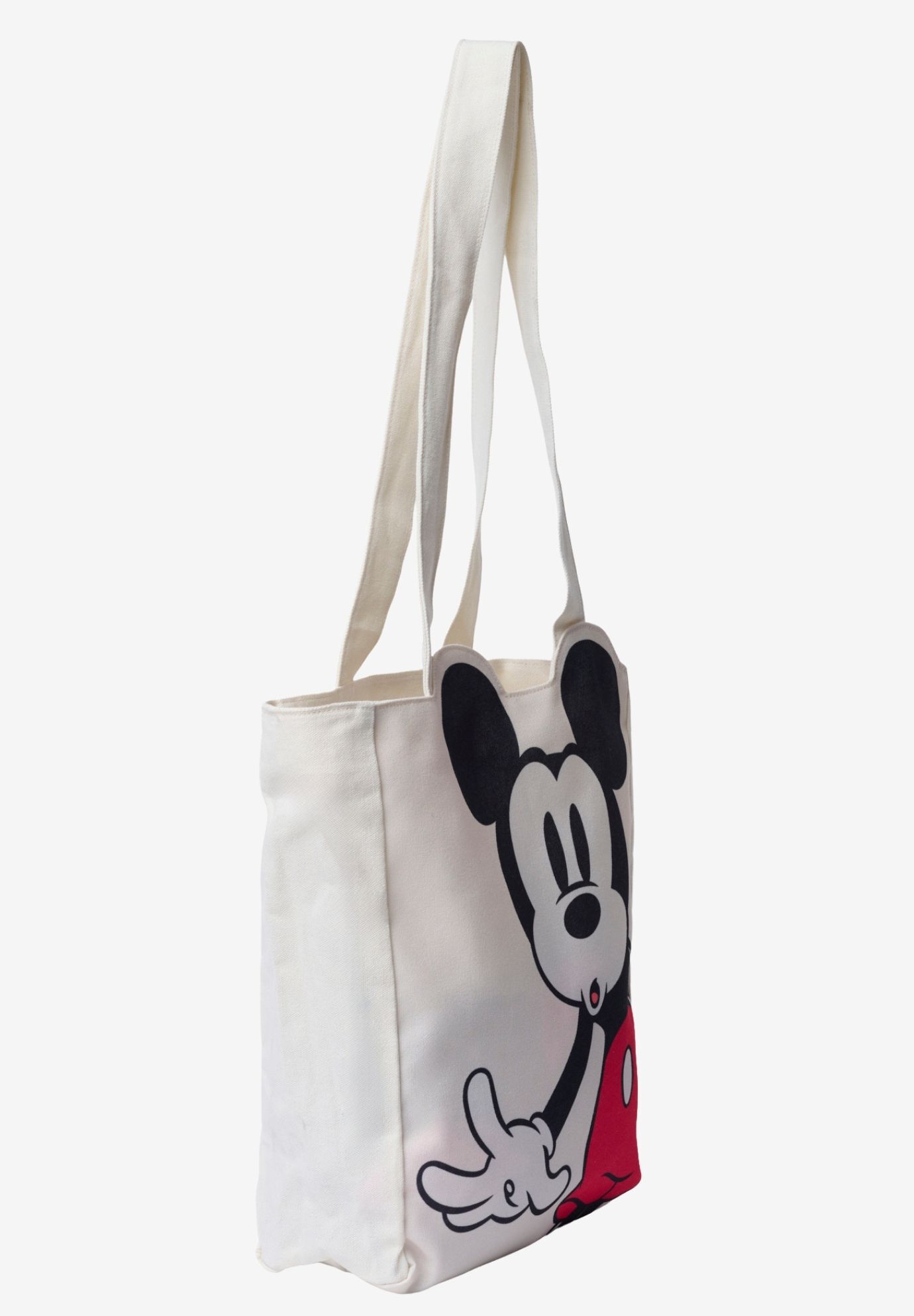 Disney Mickey Mouse Die-Cut Canvas Tote Bag with Shaped Top, BEIGE, alternate image number 2