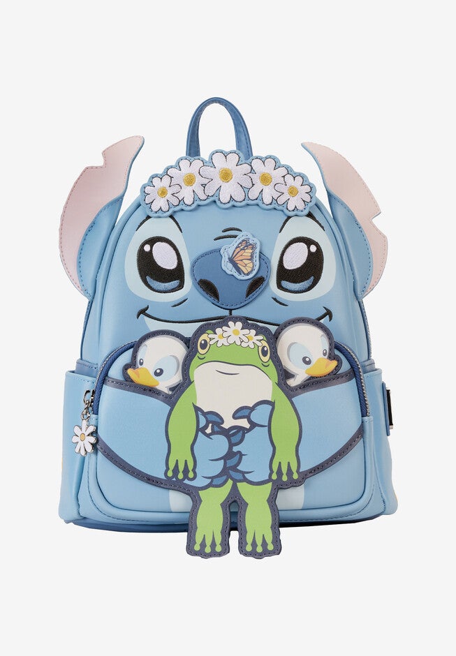Loungefly X Disney Stitch Springtime Mini Backpack, BLUE, hi-res image number null
