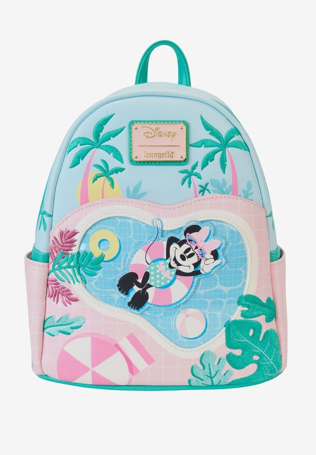 Loungefly x Disney Minnie Mouse Vacation Trip Mini Backpack, BLUE, hi-res image number null
