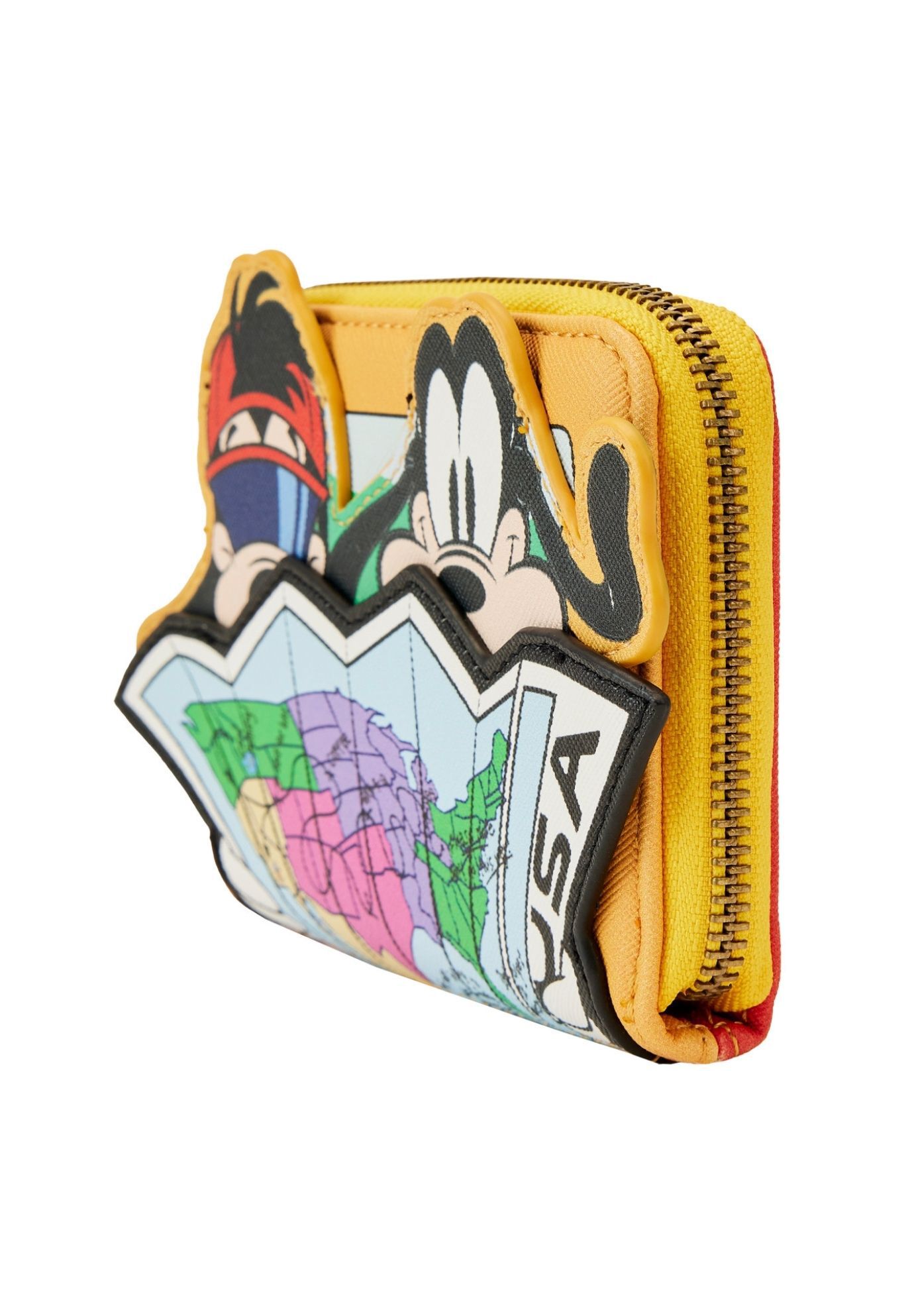 Loungefly x Disney Goofy Movie Road Trip Zip Around Wallet, RED, alternate image number 3