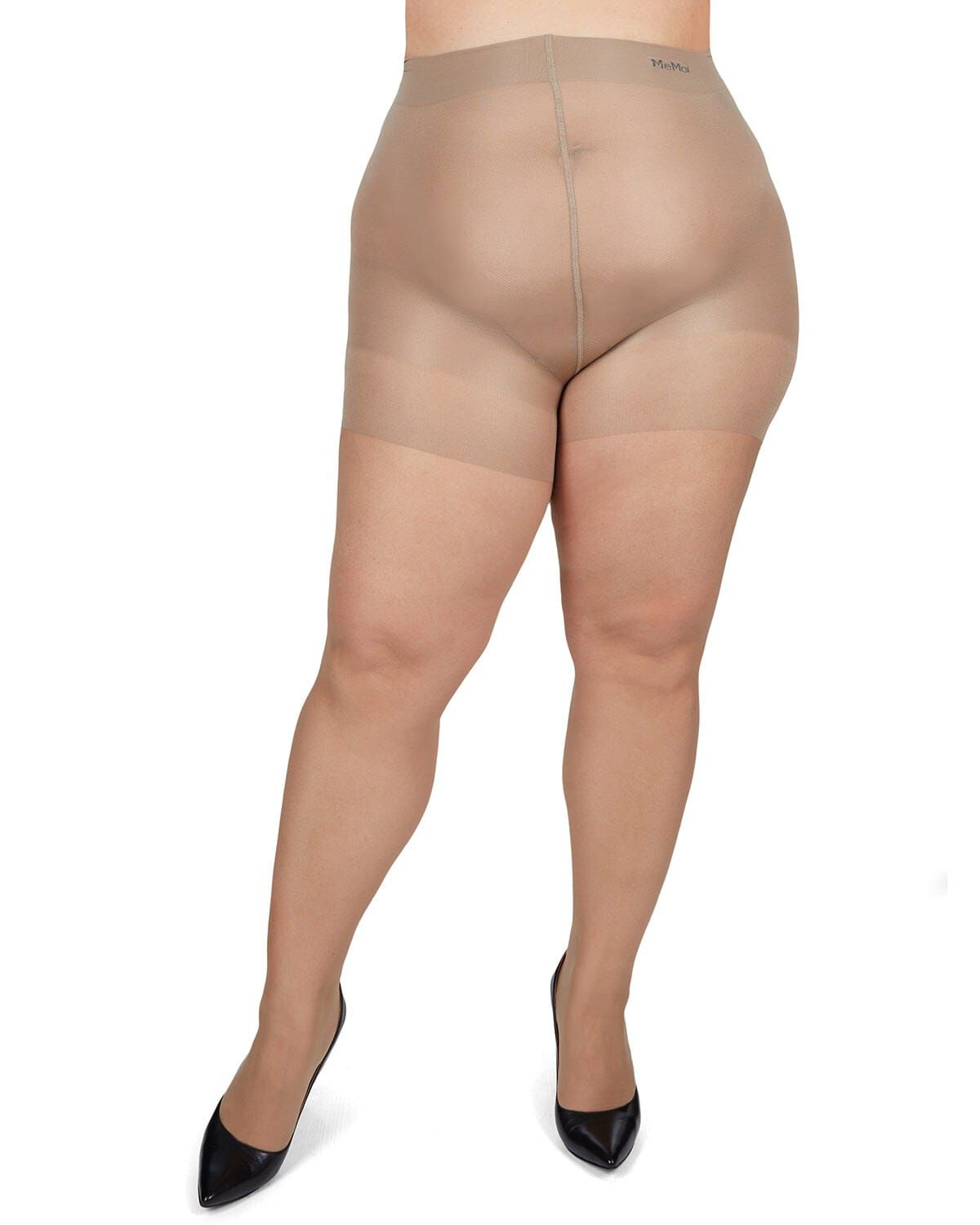 Energizing Plus Size Curvy Control Top Pantyhose, CITY BEIGE, alternate image number 1