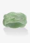 Genuine Green Jade Braided Eternity Ring, GREEN, hi-res image number null