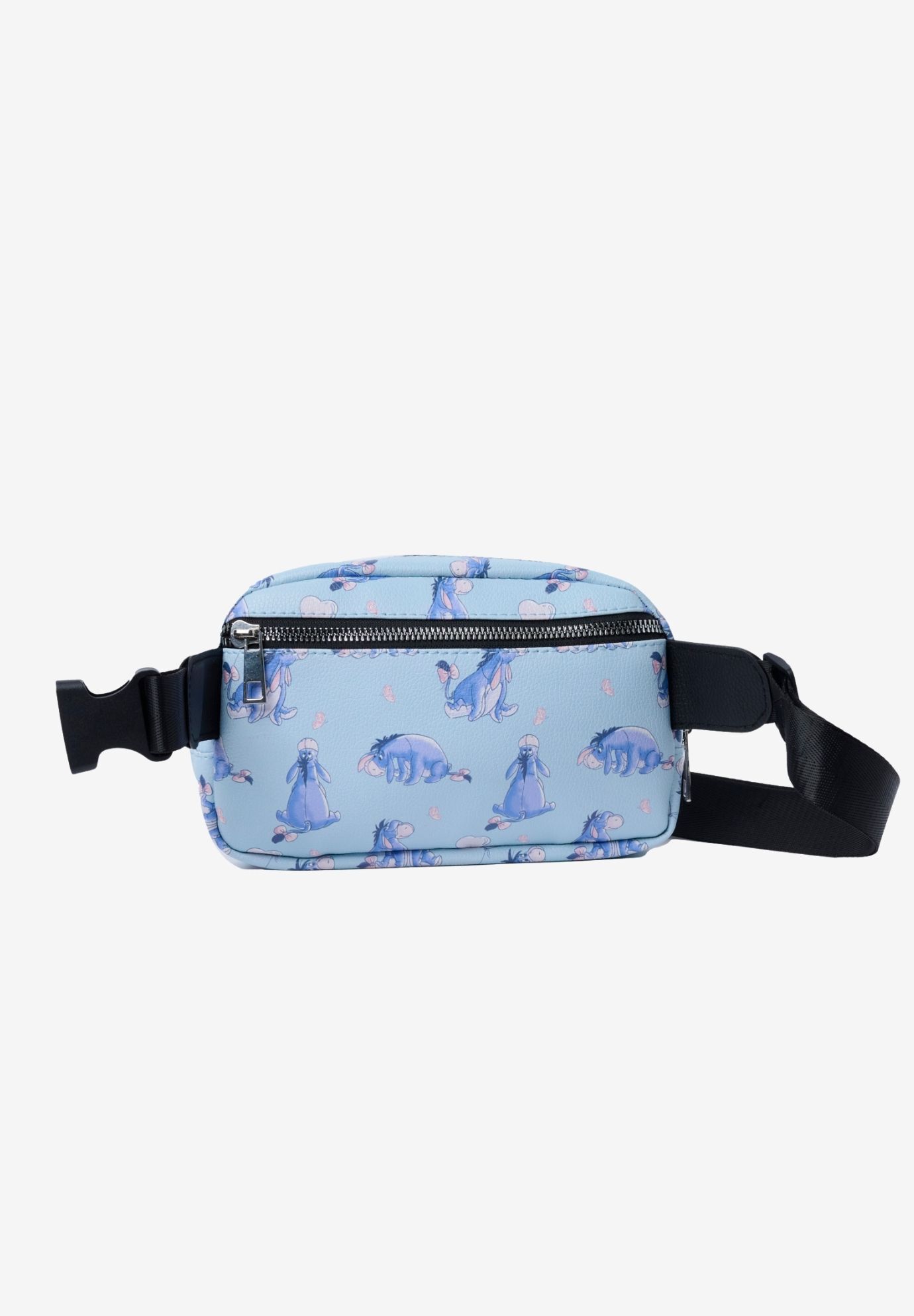 Disney Eeyore Belt Bag Blue Faux Leather Fanny Pack Waist Bag Crossbody Zippered, BLUE, on-hover image number 1