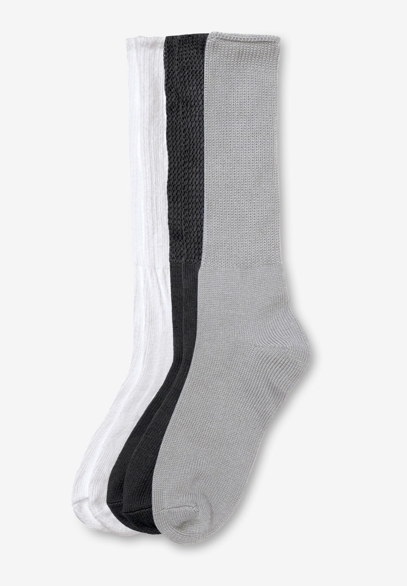 Diabetic Ultra Plush Crew Socks 3-Pack, , alternate image number 4