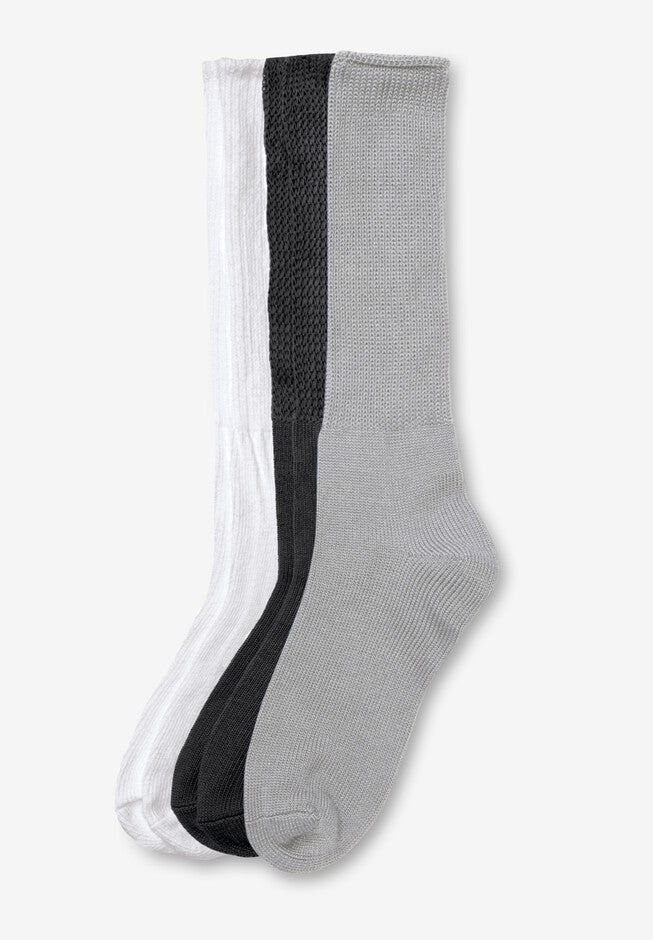 Diabetic Ultra Plush Crew Socks 3-Pack, , alternate image number 4