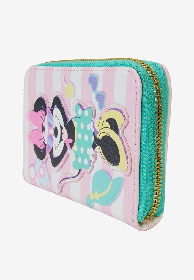 Loungefly X Disney Minnie Mouse Vacation Style Zip Around Wallet, , alternate image number null
