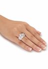 Silver Tone Marquise Cut Engagement Ring Cubic Zirconia, , alternate image number null