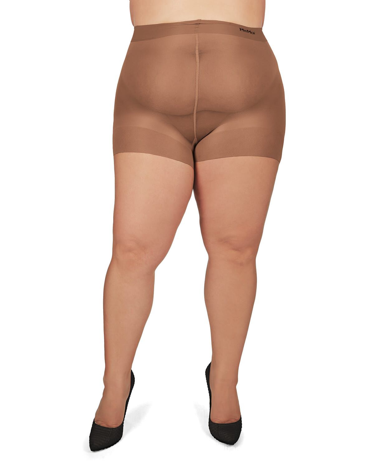 Plus Size Curvy Ultra Sheer Control Top Pantyhose, UTOPIA, alternate image number 1