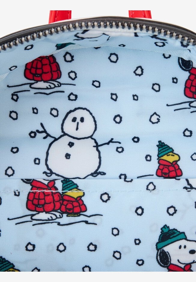 Loungefly x Peanuts Snoopy Holiday Collection Mini Backpack, WHITE, alternate image number 5