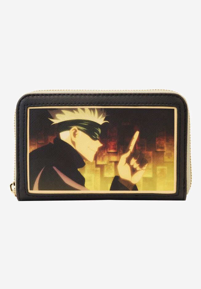 Loungefly X Jujutsu Kaisen Satoru Goju Zip Around Wallet, BLACK, hi-res image number null