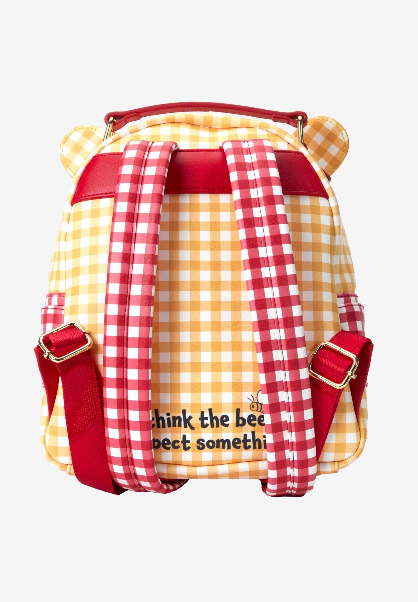Loungefly x Disney Winnie The Pooh Mini Backpack Handbag Gingham Honey Bees, YELLOW, on-hover image number 1