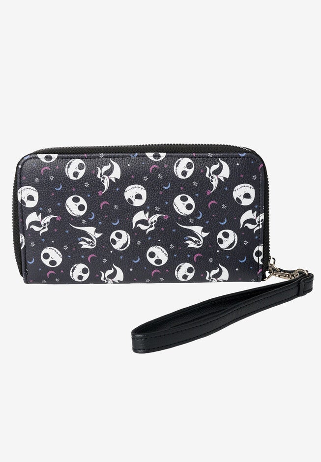 Nightmare Before Christmas Zip Around Wallet All-Over Print Wristlet, , on-hover image number null