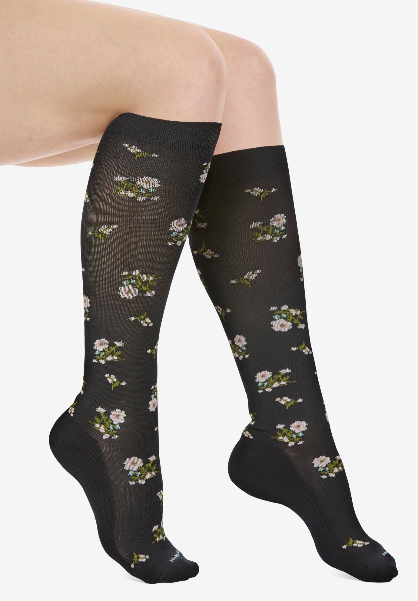 MeMoi Compression Socks, FLORAL, hi-res image number 0