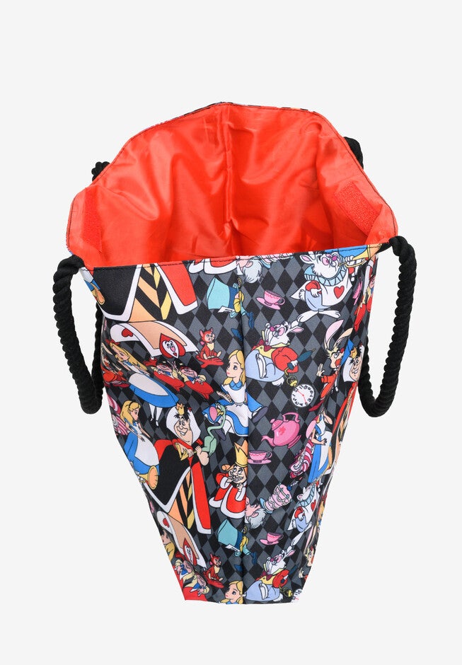 Disney Alice In Wonderland Tote Bag Travel Beach Cheshire Cat Queen Of Hearts Tote Bag, , alternate image number 3