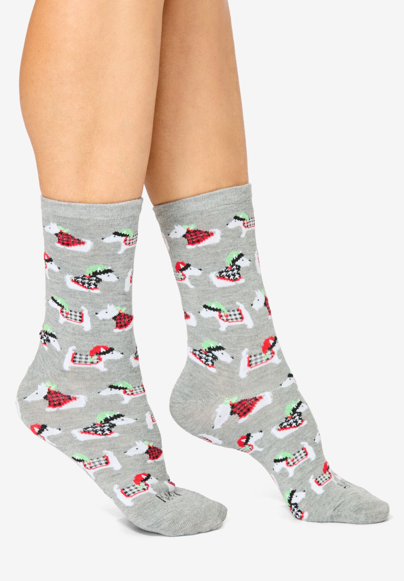 MeMoi® 2-Pack Holiday Crew Socks, , alternate image number 5