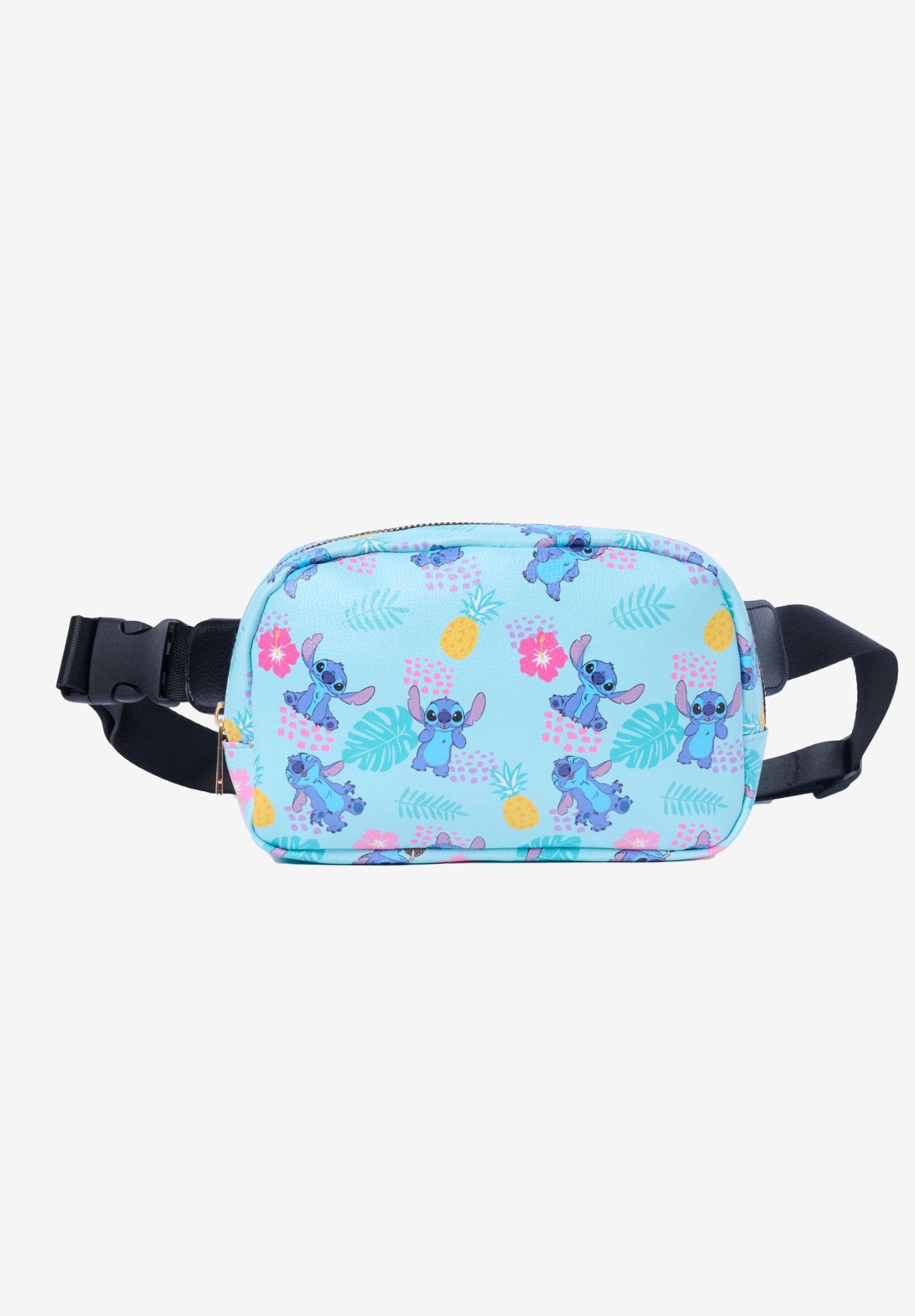 Disney Lilo & Stitch Tropical Belt Bag Fanny Pack Crossbody Sling Zippered, BLUE, alternate image number 2