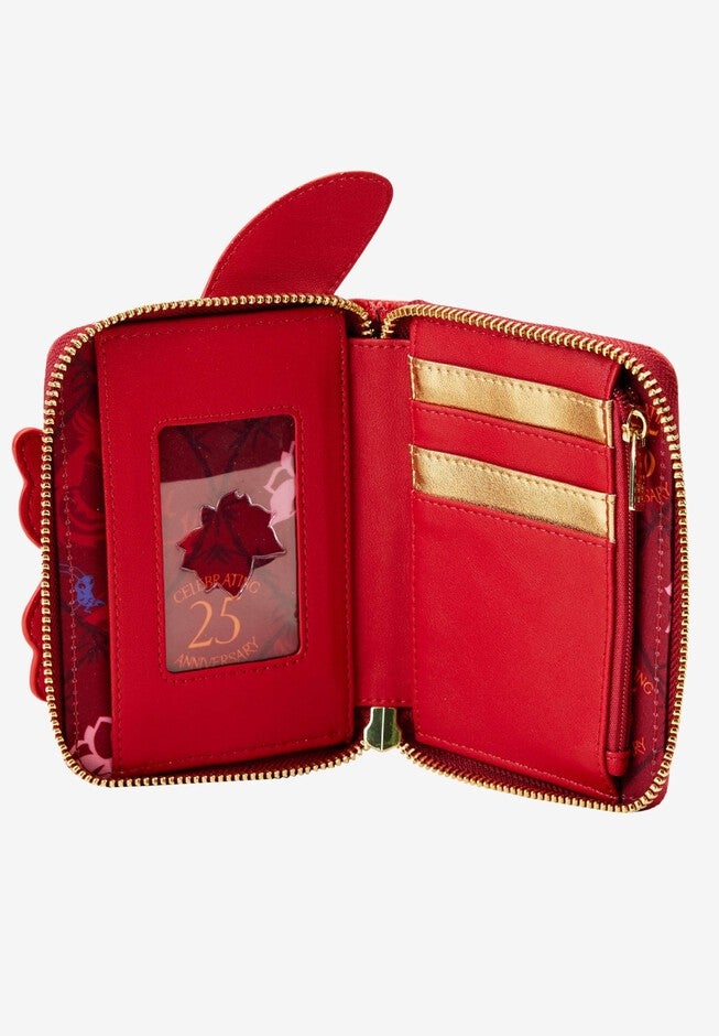 Loungefly X Disney Mulan 25Th Anniversary Zip Around Wallet Mushu Glitter Cosplay, , alternate image number null