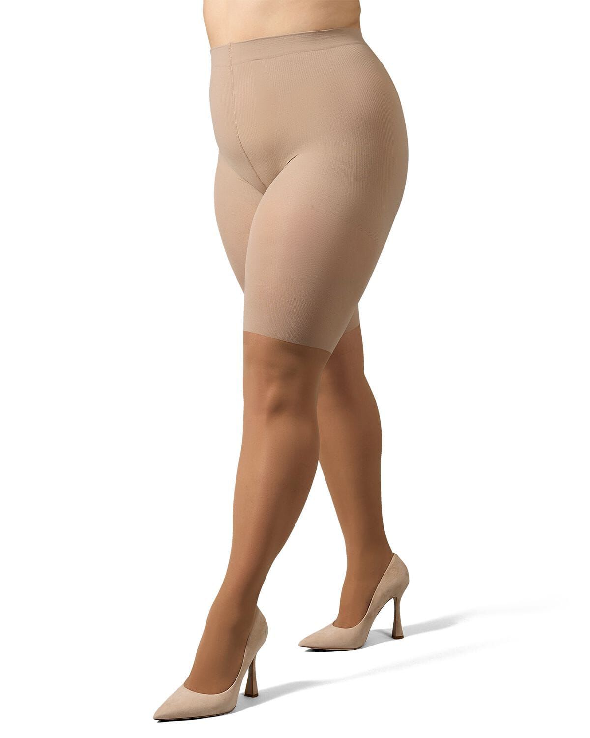 Half & Half Support Leg Tights, HONEY, alternate image number 1