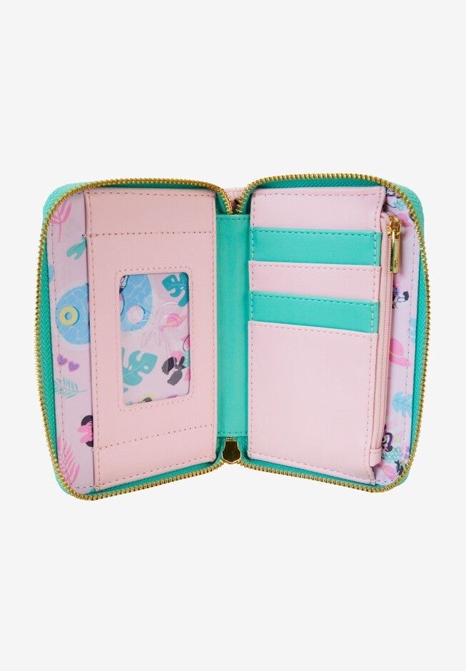 Loungefly X Disney Minnie Mouse Vacation Style Zip Around Wallet, , alternate image number null