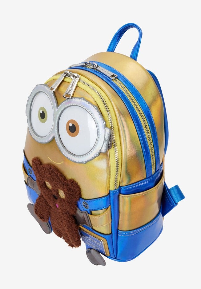 Loungefly X Despicable Me Mini Backpack Handbag Iridescent Minion Bob Cosplay, , alternate image number 3