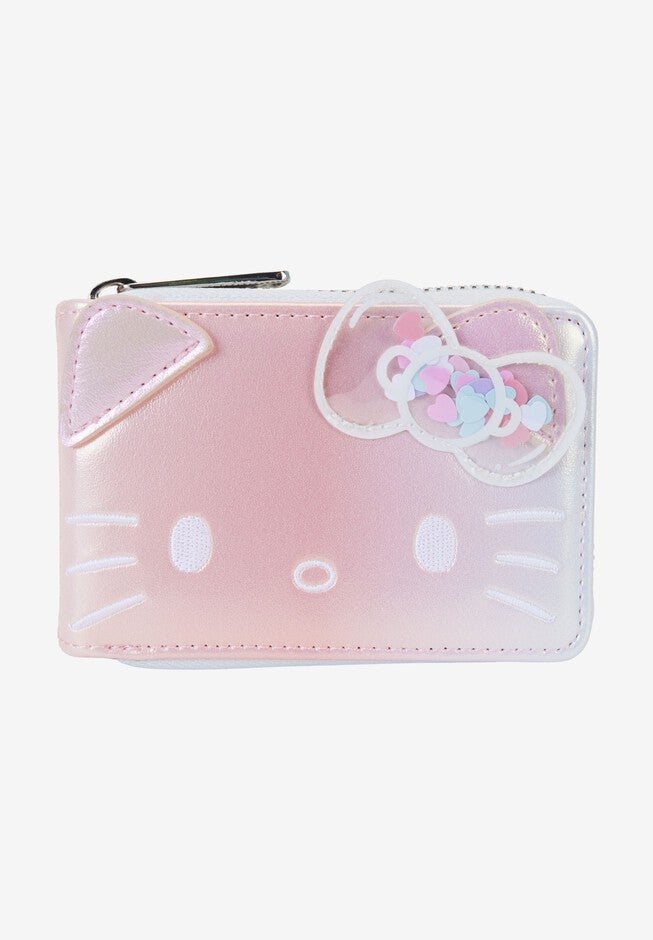 Loungefly X Sanrio Hello Kitty Zip Accordion Wallet Clear & Cute, WHITE, hi-res image number null