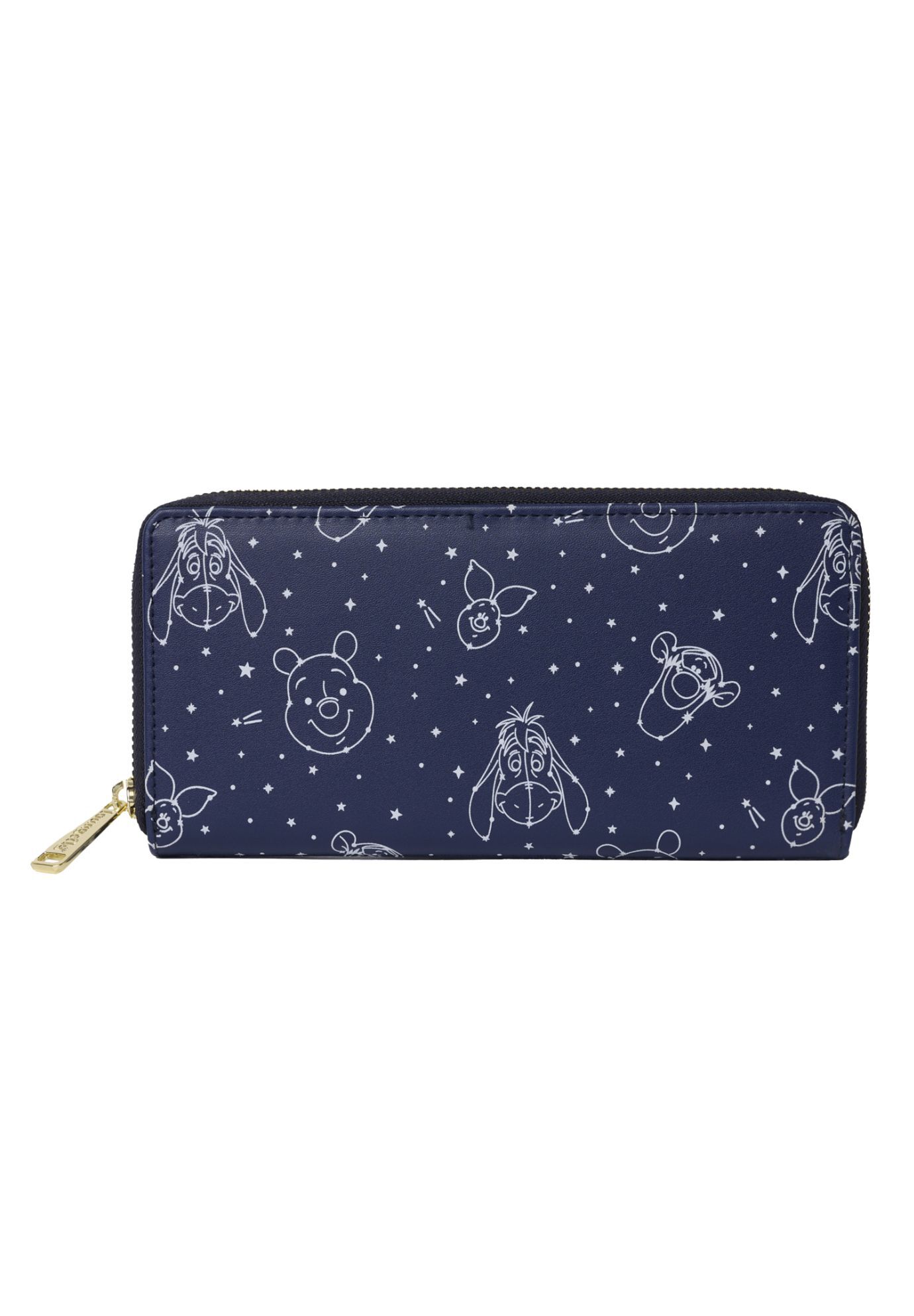 Loungefly x Disney Winnie the Pooh Constellation Zip Around Wallet Glow-in-the-Dark, BLUE, on-hover image number 1