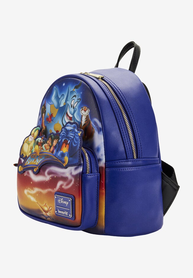 Loungefly X Disney 30Th Anniversary Aladdin Mini Backpack Handbag Jasmine Genie, , alternate image number 2