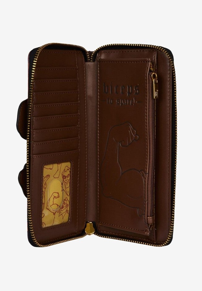 Loungefly x Disney Villains Scene Gaston Zip Around Wallet Beauty and the Beast, RED, alternate image number null