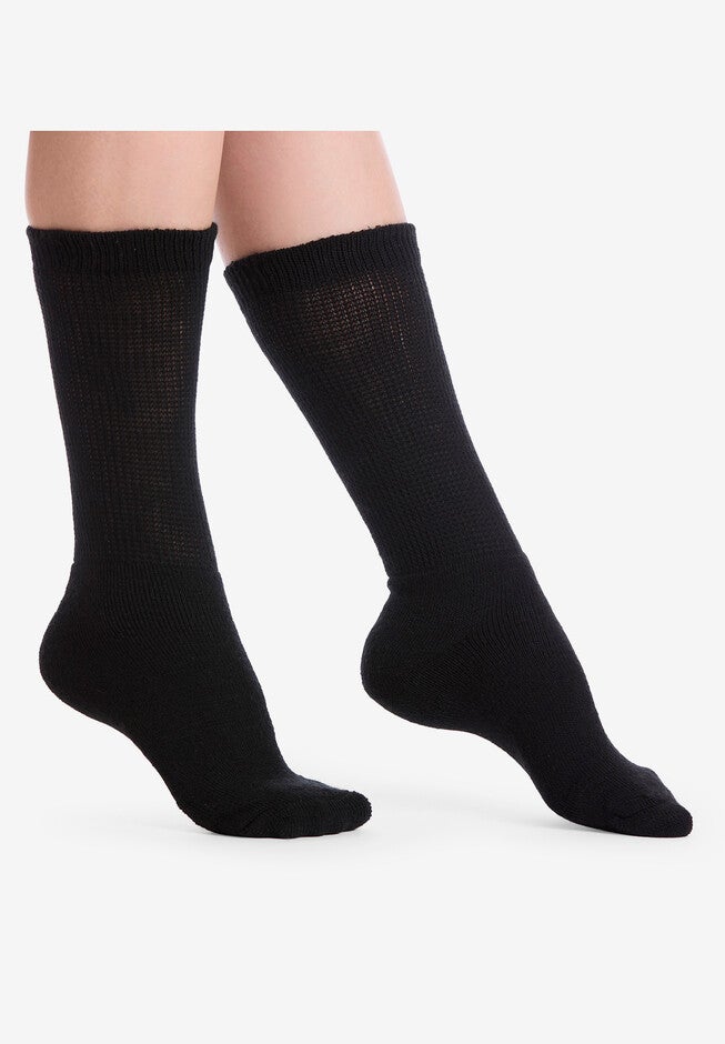 Diabetic Ultra Plush Crew Socks 3-Pack, , alternate image number 5