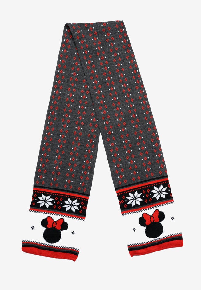 Minnie Mouse 70" Knit Scarf Disney Women'S Red Winter Set, , on-hover image number null