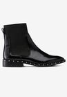 Patent Leather Studded Bootie, BLACK, hi-res image number 0