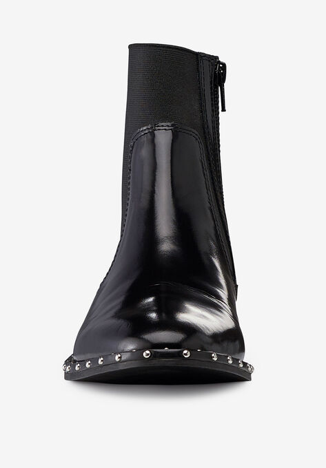 Patent Leather Studded Bootie, , alternate image number null