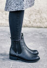 Sherpa Lined Faux Leather Chelsea Bootie, , alternate image number null