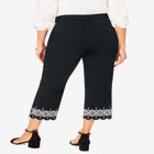 Stretch Poplin Classic Cropped Straight Leg Pant image number null
