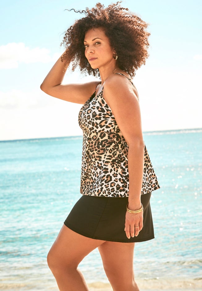 Bra-Size Wrap Tankini Top image number 2