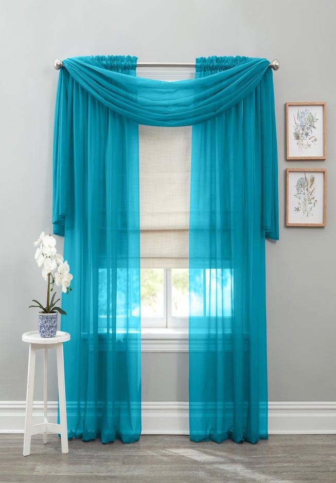 BH Studio Sheer Voile Scarf Valance image number 1