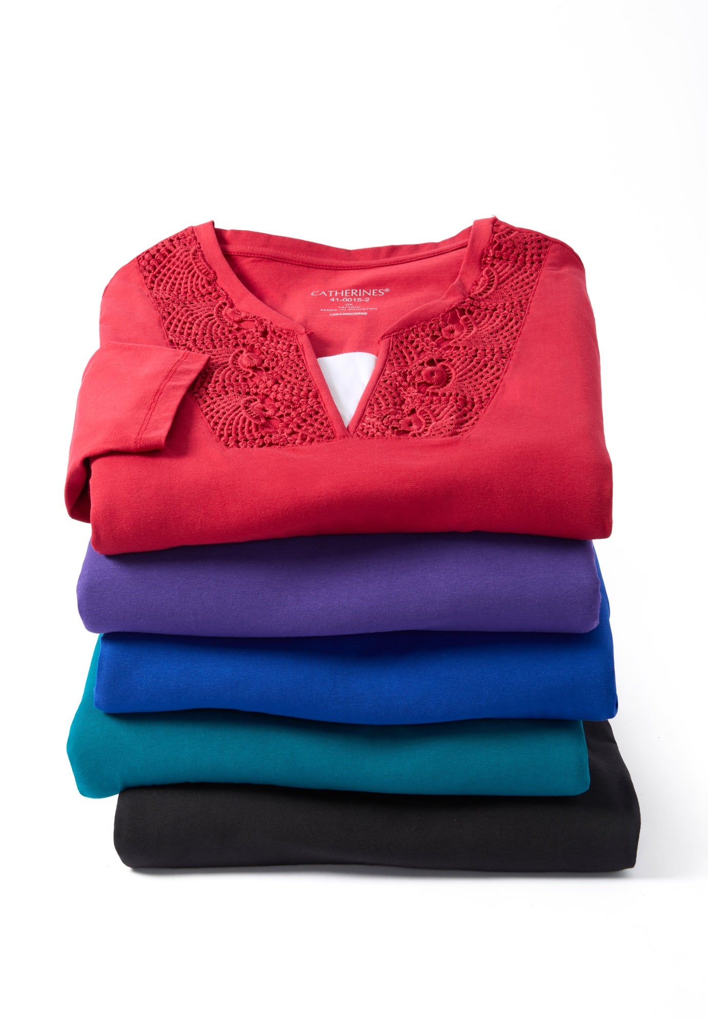 Suprema&reg; Lace Trim Duet Top image number 1