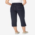 Stretch Built-in Slimming Panel Capri Jeans image number null