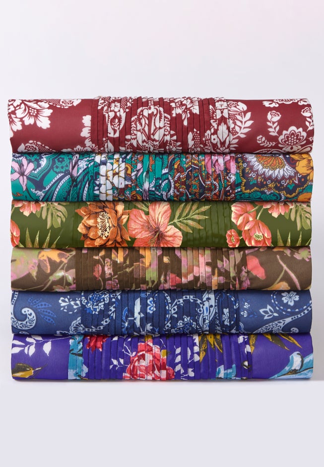 Plus Size Tara Pleated Shirt &ndash; Adjustable 3/4 Sleeve Swing Tunic with Notch Collar image number 2