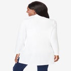 Stretch Cotton Zip Front Hi-Low Jacket image number null