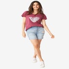 Stretch Denim Mid-rise Boyfriend Shorts image number null