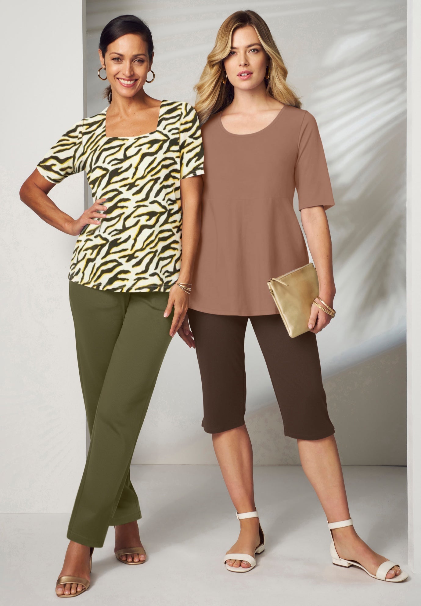 Stretch Cotton Square Neck Tee image number 4