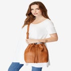 Braided-Detail Crossbody Bucket Bag image number null