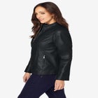 Zip Front Leather Jacket image number null