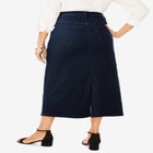 True Fit Stretch Denim Midi Skirt image number null